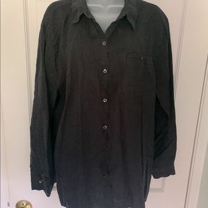 Chico’s long-sleeved linen button front blouse❣️